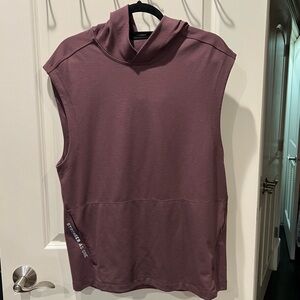 Dark red Lululemon sleeveless hoodie, Medium